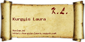 Kurgyis Laura névjegykártya